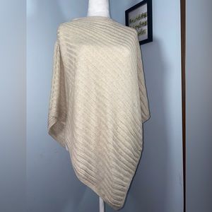 J. Jill Silk and Cotton Blend Ribbed Poncho